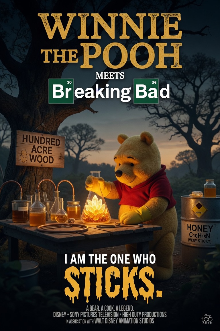Winnie the Pooh meets Breaking Bad poster