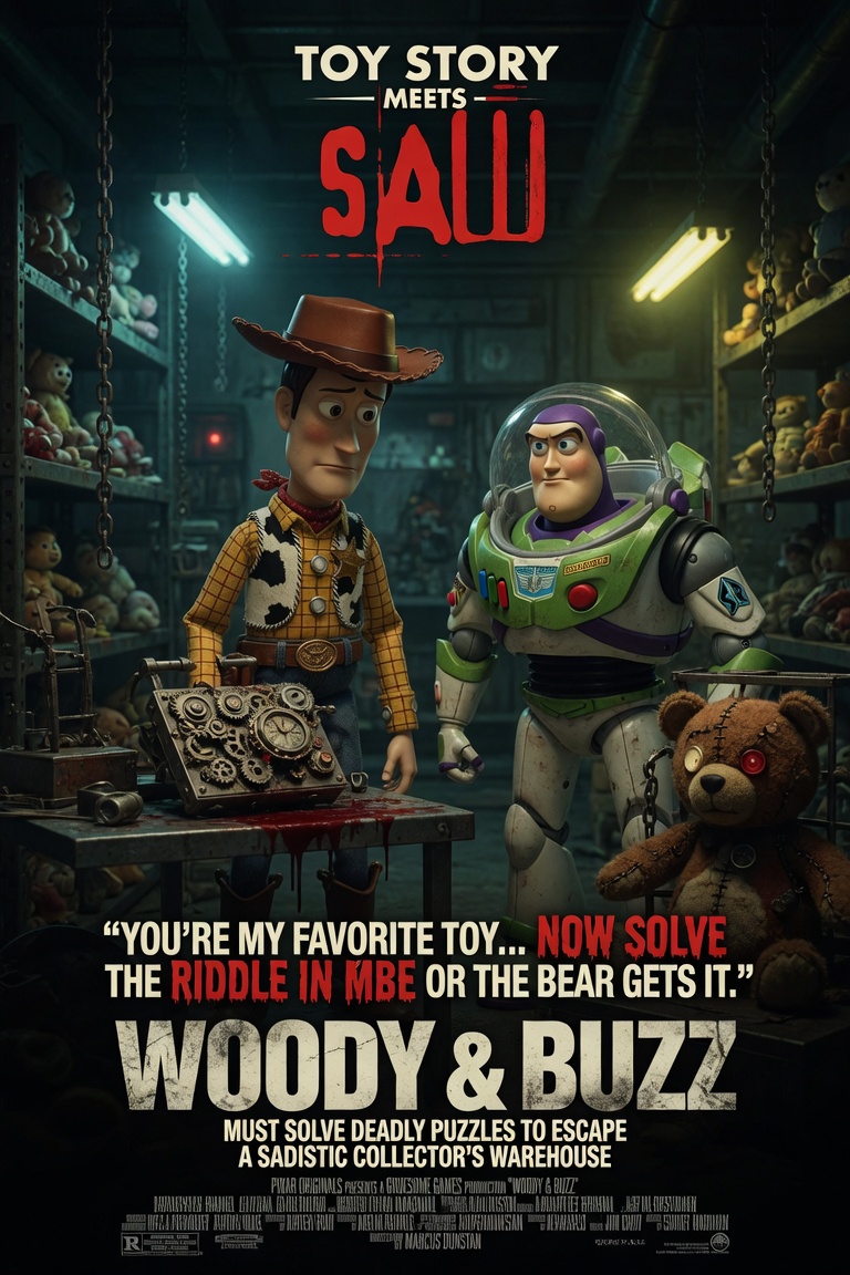 Toy Story meets Saw poster
