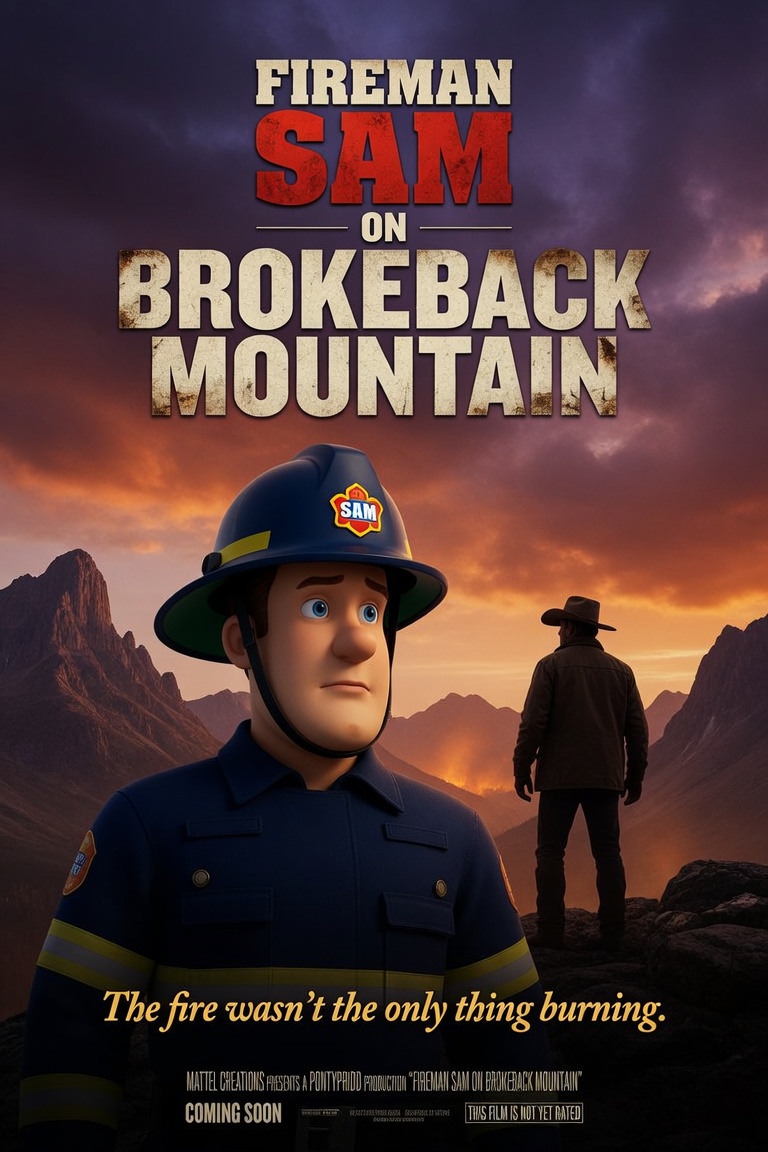 Fireman Sam on Brokeback Mountain poster