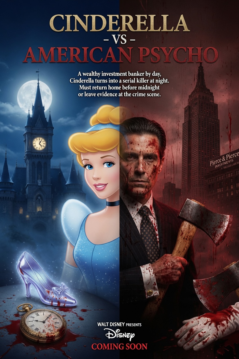 Cinderella vs American Psycho poster